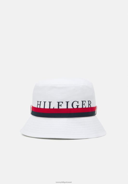 أبيض Tommy Hilfiger قبعة دلو الإعدادية قبعة للجنسين 446445129