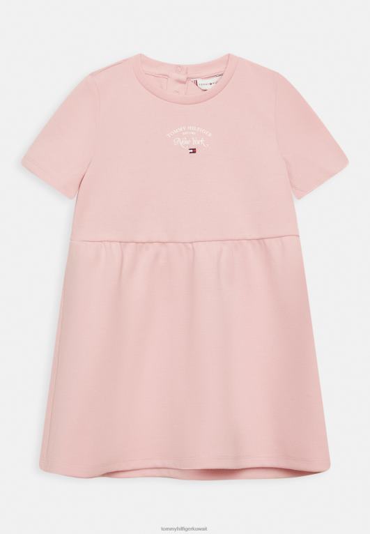 الظل الوردي Tommy Hilfiger فستان بونتو النصي فستان جيرسي 446445155