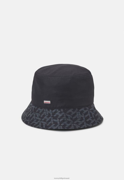 أسود Tommy Hilfiger قبعة قبعة دلو الأعمال المرتفعة 446445160