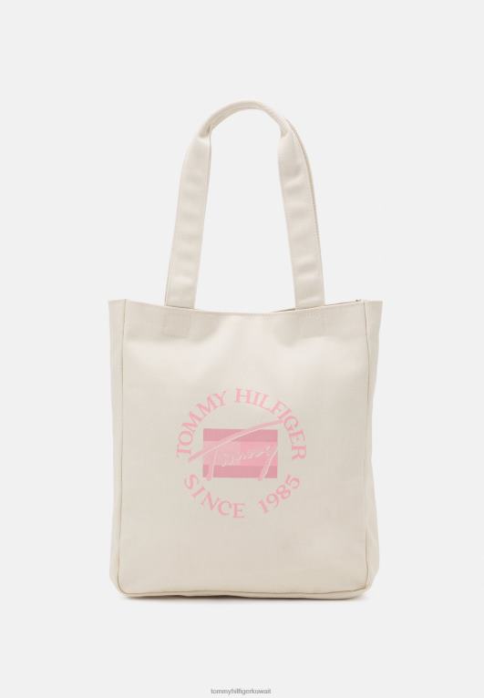 أبيض مصفر Tommy Hilfiger حقيبة شاطئ صيفية للجنسين عبر الجسم 446445180
