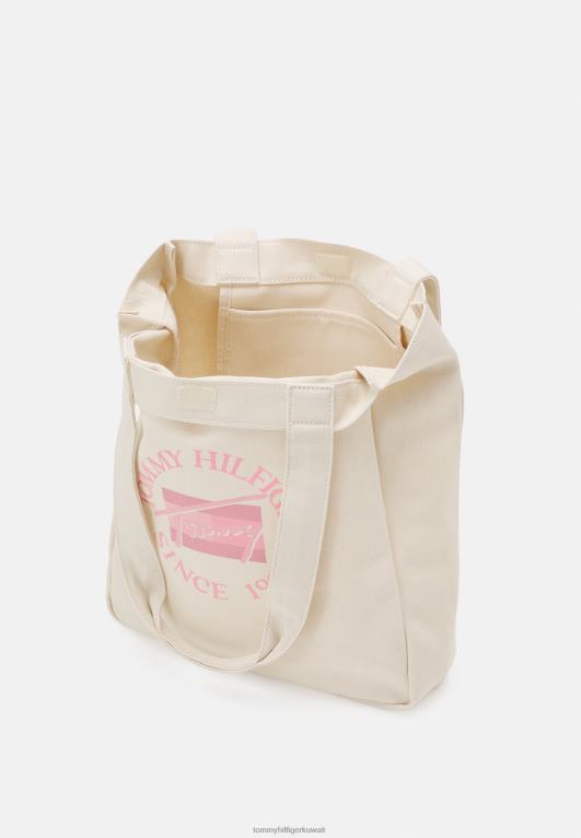 أبيض مصفر Tommy Hilfiger حقيبة شاطئ صيفية للجنسين عبر الجسم 446445180