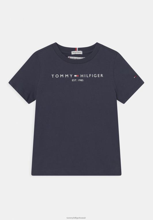 البحرية الشفق Tommy Hilfiger تي شيرت بطبعة تي شيرت أساسية 446445200