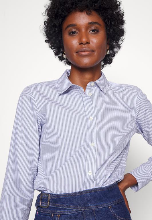 تراث/أزرق منسم Tommy Hilfiger بلوزة قميص عادية بأزرار 446445208