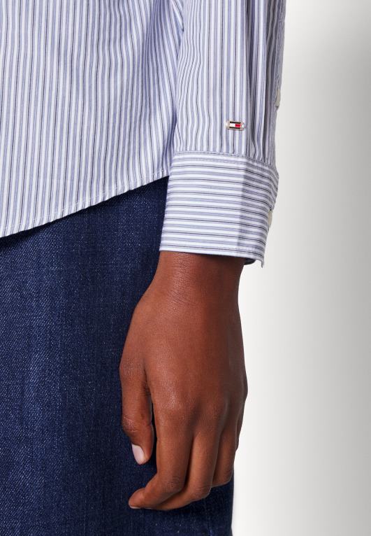 تراث/أزرق منسم Tommy Hilfiger بلوزة قميص عادية بأزرار 446445208