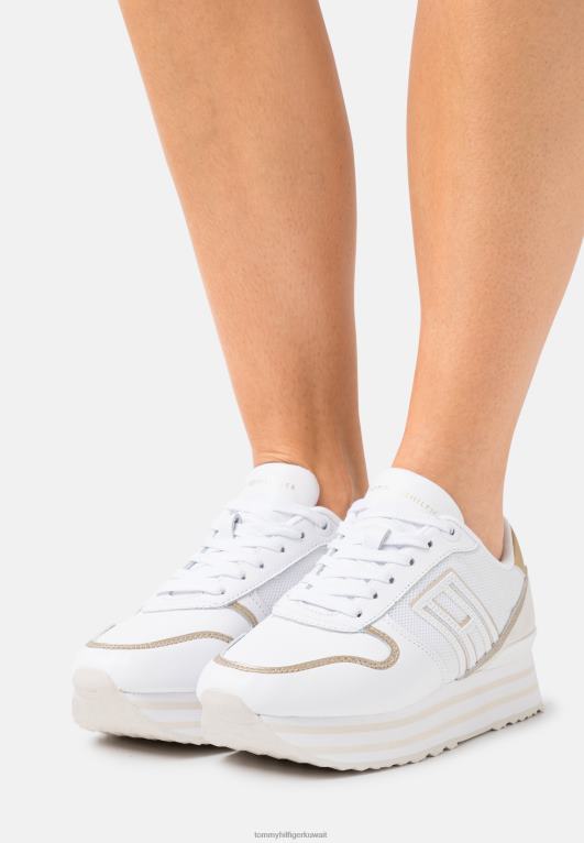 ضوء الذهب Tommy Hilfiger المدربين المسطحة 446445216