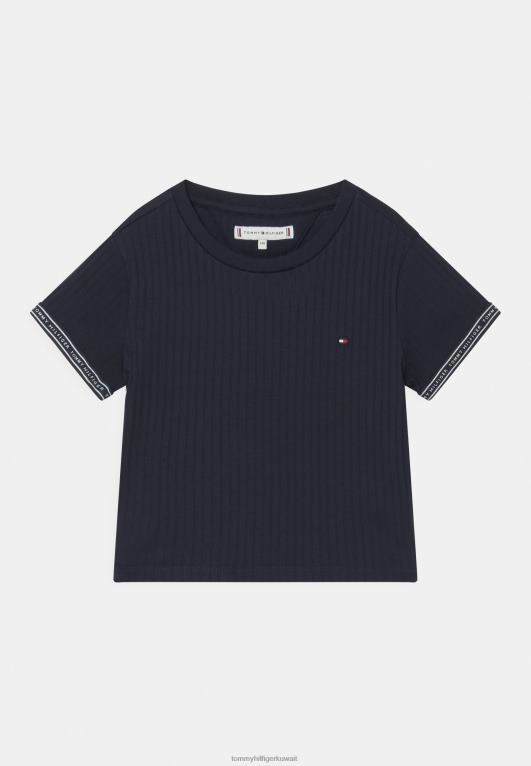 سماء الصحراء Tommy Hilfiger تي شيرت أساسي بشريط 446445226