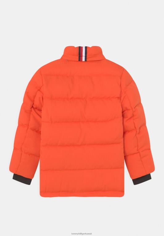 البرتقال الحمضي Tommy Hilfiger معطف الشتاء المنتفخ متعرجة 446445260