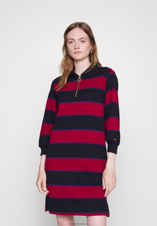 التوت الملكي Tommy Hilfiger الرجبي فستان قصير فستان اليوم 446445302