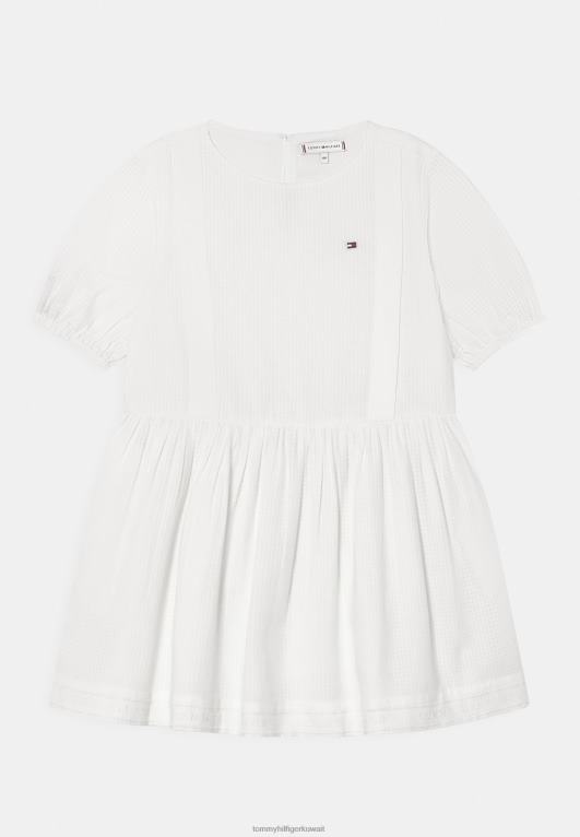 الأبيض القديم Tommy Hilfiger شبكة فستان دوبي فستان قميص 446445303