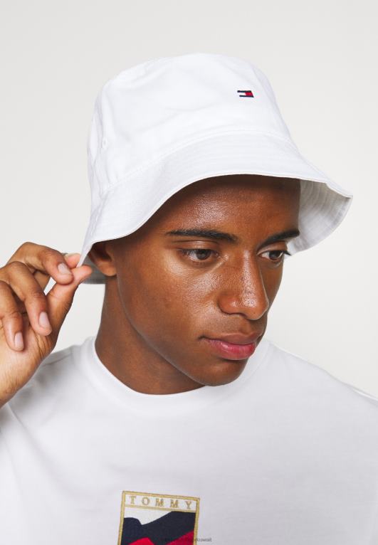 أبيض Tommy Hilfiger قبعة قبعة دلو العلم 446445332