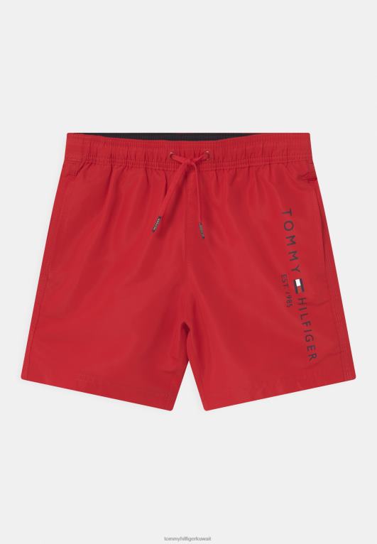أحمر Tommy Hilfiger شورت سباحة برباط متوسط 446445335