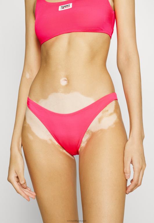 الوردي المفرط Tommy Hilfiger قطعة بيكيني سفلية عالية الساق 446445341