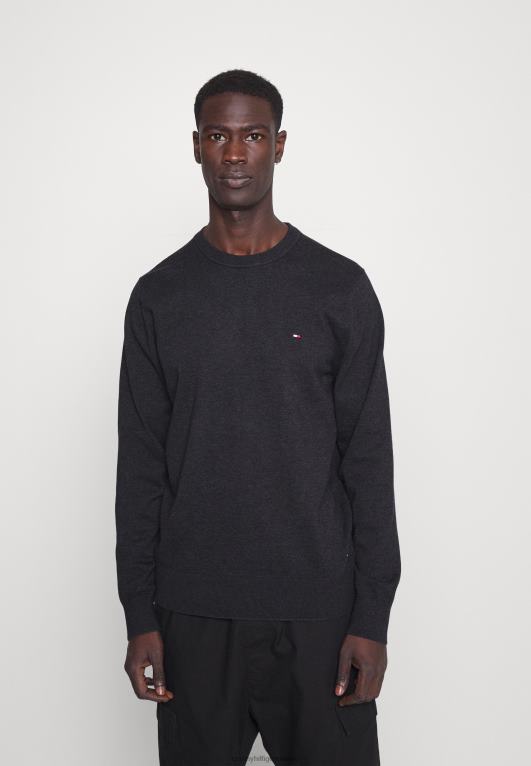 هيذر رمادي غامق Tommy Hilfiger طاقم سترة البلوز 446445350