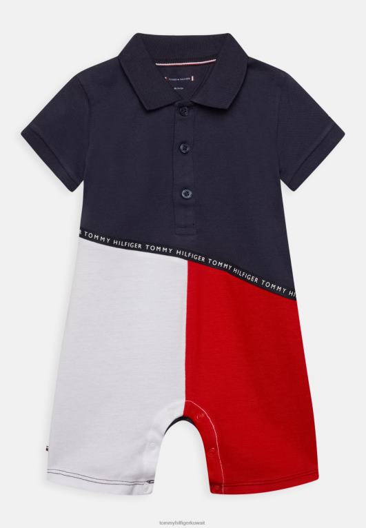 البحرية الشفق Tommy Hilfiger بدلة نوم للأطفال للجنسين ذات ألوان متعددة 446445375