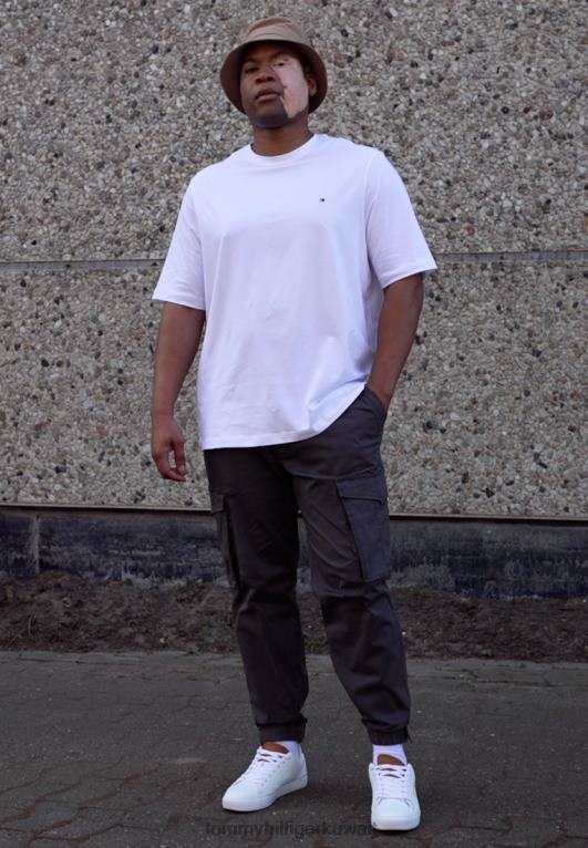 أبيض Tommy Hilfiger تي شيرت أساسي قابل للتمدد 446445387