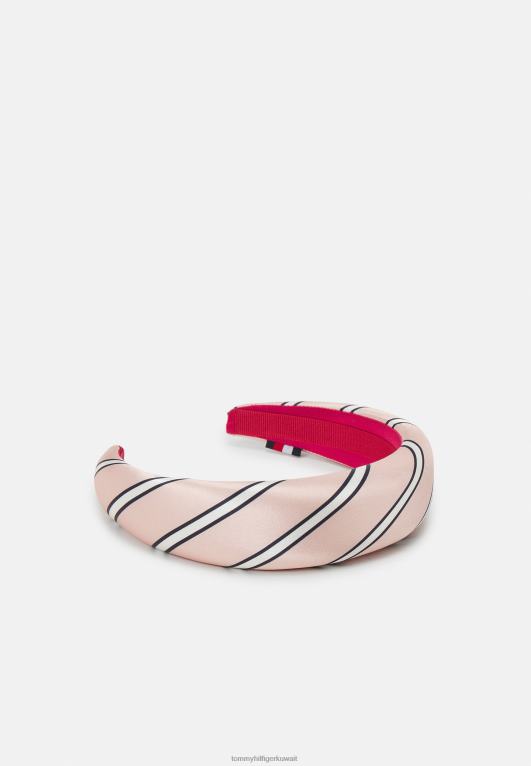 مزيج التوت الملكي Tommy Hilfiger إكسسوار تصفيف الشعر على شكل عصابة رأس ناعمة مميزة 446445444