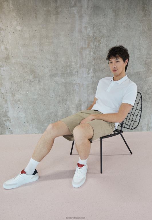 أبيض Tommy Hilfiger حذاء رياضي مخطط ممتاز 446445454