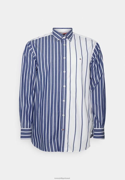 كحلي داكن/أبيض بصري Tommy Hilfiger قميص مقلمة حجب 446445462