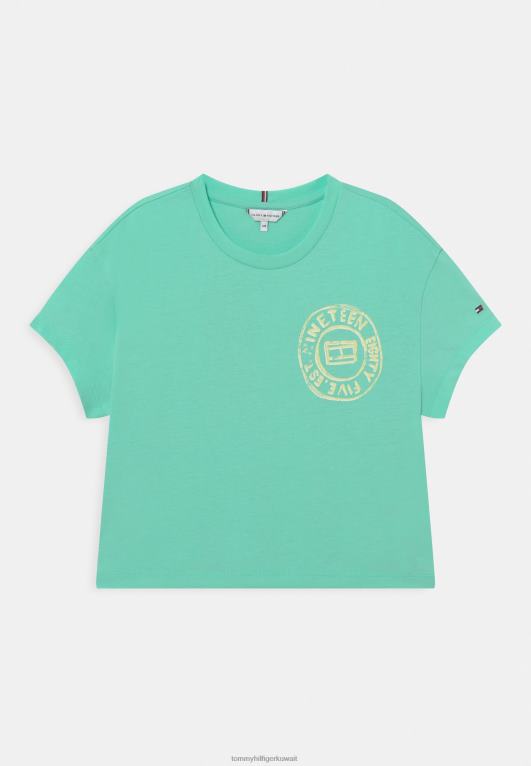 بحيرة واضحة Tommy Hilfiger تي شيرت بطبعة خلفية 446445467