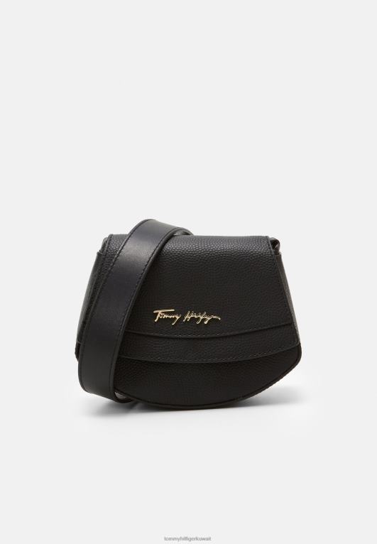 أسود Tommy Hilfiger حقيبة كروس فاخرة على الجسم 446445483