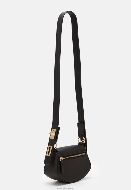 أسود Tommy Hilfiger حقيبة كروس فاخرة على الجسم 446445483