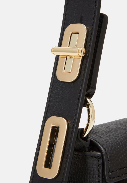 أسود Tommy Hilfiger حقيبة كروس فاخرة على الجسم 446445483