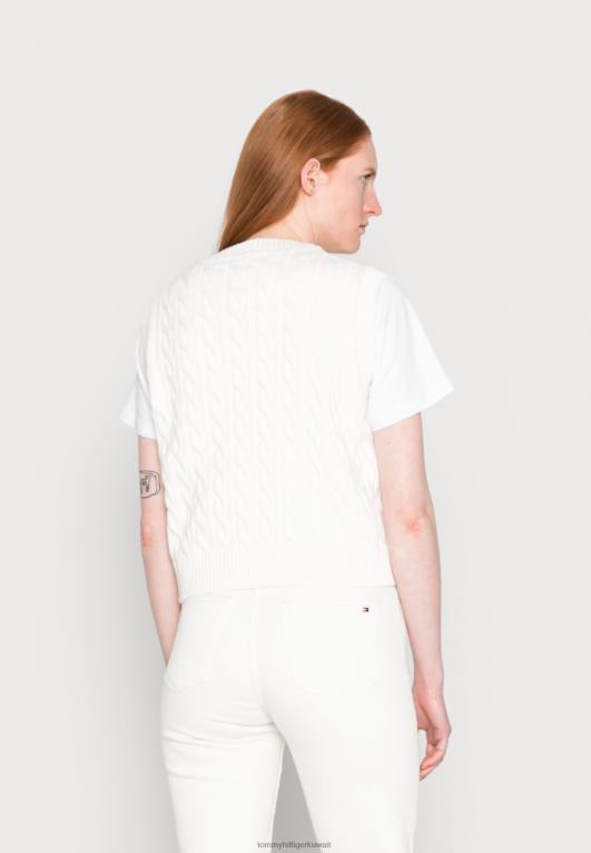 بيج فاتح Tommy Hilfiger سترة سترة الكابل 446445489