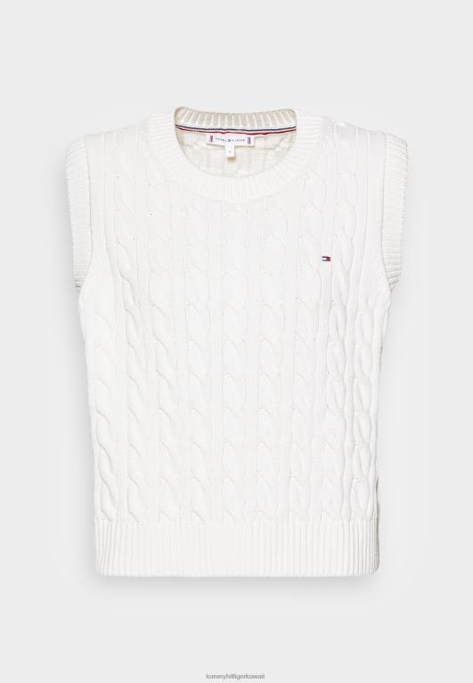 بيج فاتح Tommy Hilfiger سترة سترة الكابل 446445489