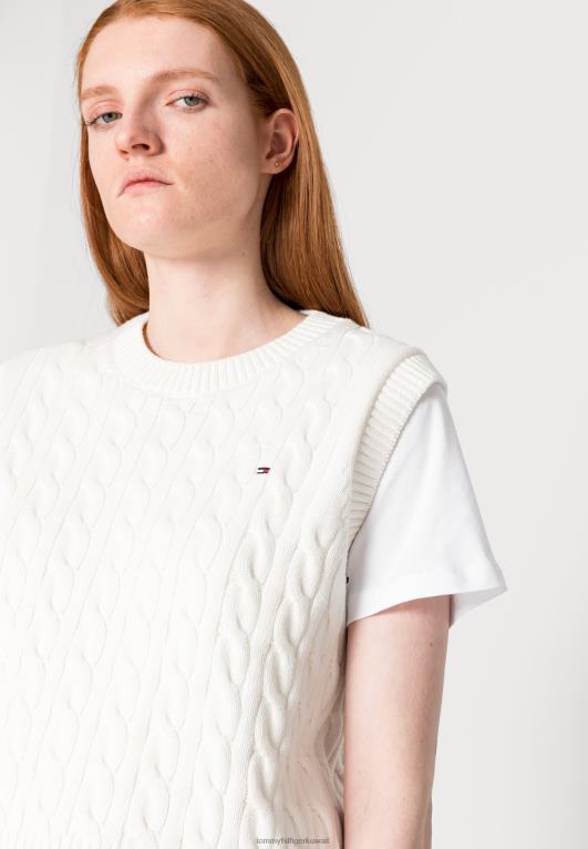 بيج فاتح Tommy Hilfiger سترة سترة الكابل 446445489