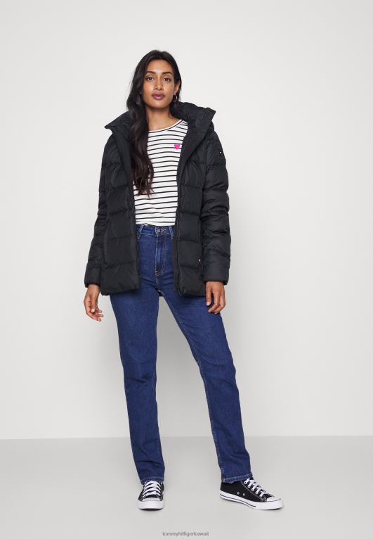 أسود Tommy Hilfiger يربك أسفل معطف 446445496