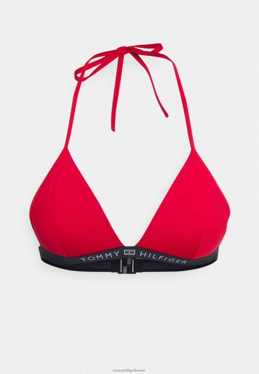 الأحمر الأساسي Tommy Hilfiger بيكيني علوي من الفوم الثابت المثلث 446445504