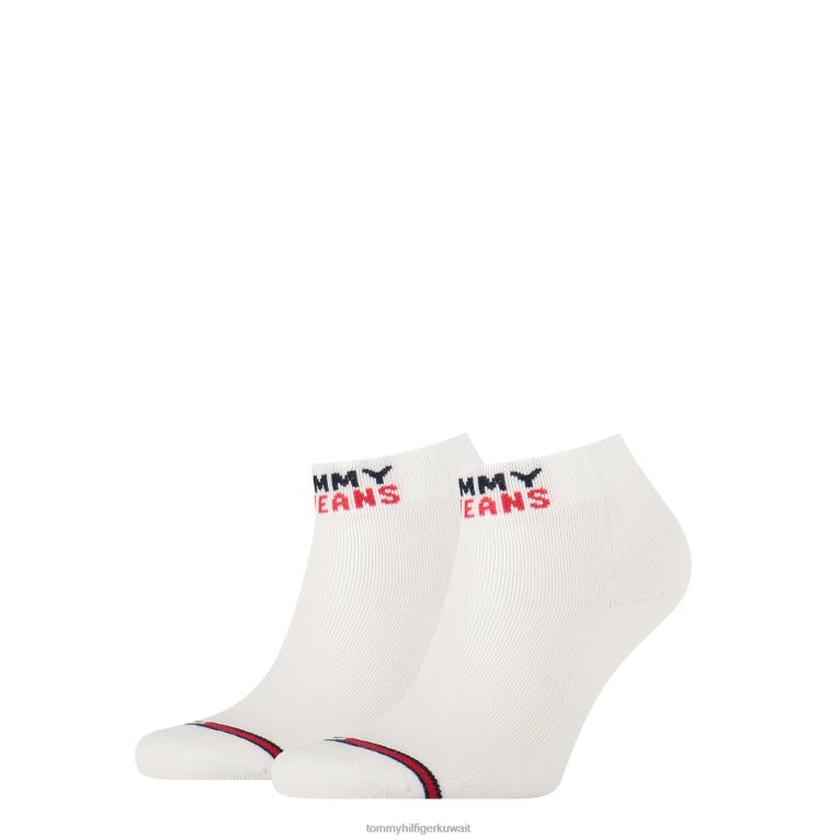 أبيض Tommy Hilfiger عبوة من قطعتين من جوارب يوني تي جي ربع 44644553