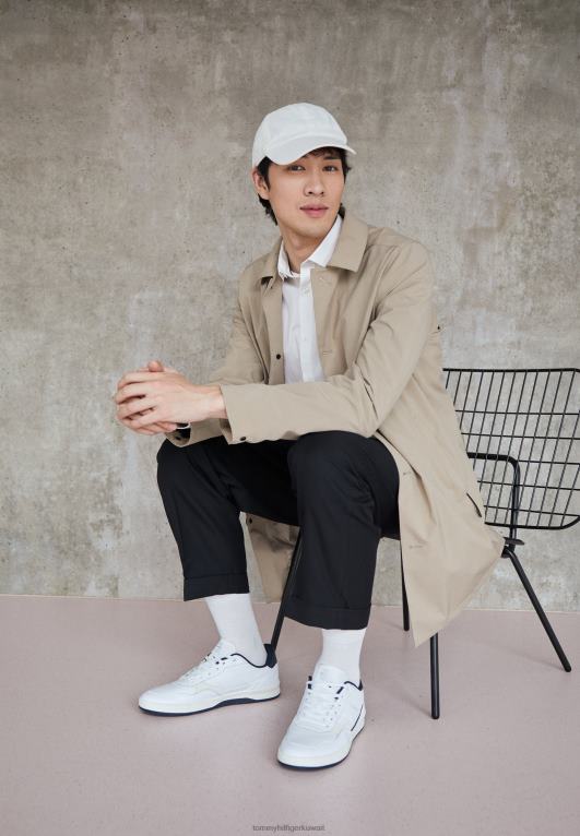 أبيض Tommy Hilfiger حذاء رياضي كلاسيكي بمزيج من النعل 446445530