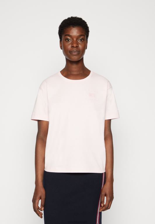 الوردي الباستيل Tommy Hilfiger تي شيرت أساسي 446445531