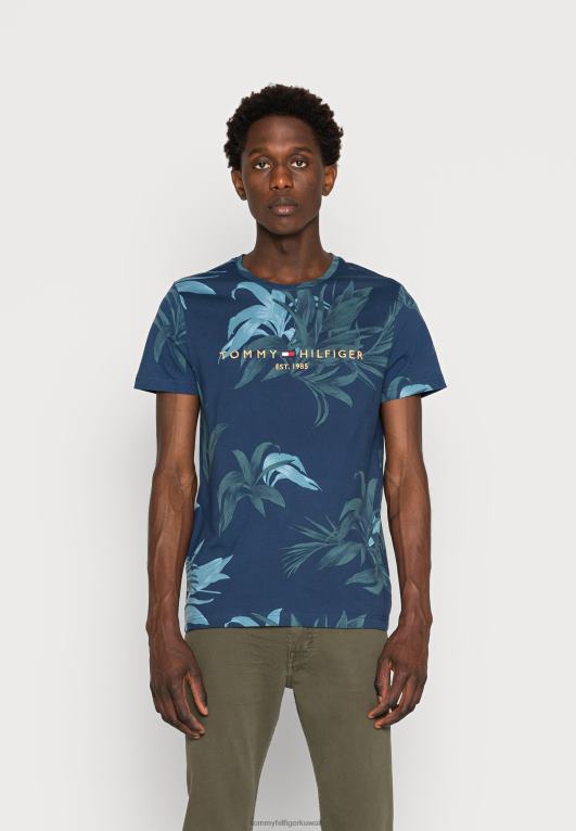 سماء الصحراء/متعددة Tommy Hilfiger تيشيرت بطبعة شعار زهور النخيل 446445538