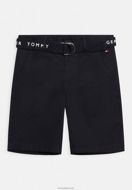 سماء الصحراء Tommy Hilfiger شورت جينز أساسي بحزام 446445546