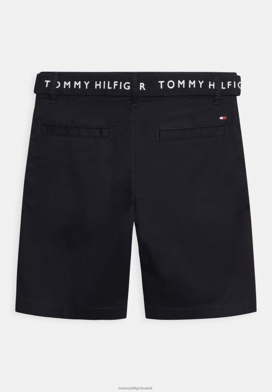 سماء الصحراء Tommy Hilfiger شورت جينز أساسي بحزام 446445546