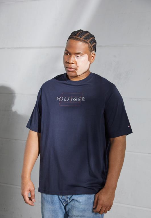 سماء الصحراء Tommy Hilfiger تي شيرت بطبعة علم خطي 446445568