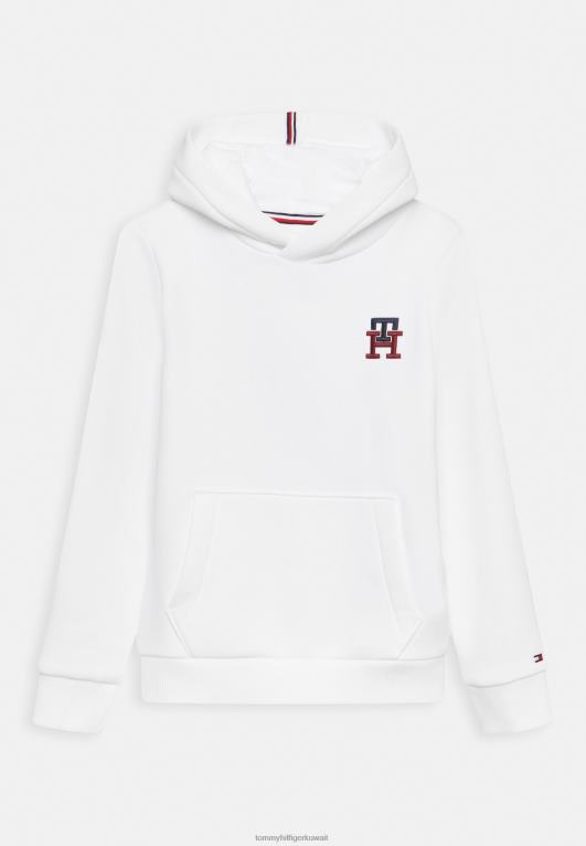 أبيض Tommy Hilfiger هوديي مونوغرام للجنسين 446445577