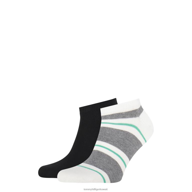 مزيج رمادي / أخضر Tommy Hilfiger عبوة من قطعتين من جوارب الرجبي الرياضية ذات الألوان المتعددة 44644560