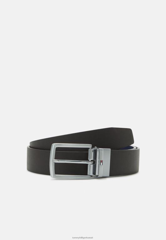 بني غامق Tommy Hilfiger دينتون حزام ذو وجهين 446445618
