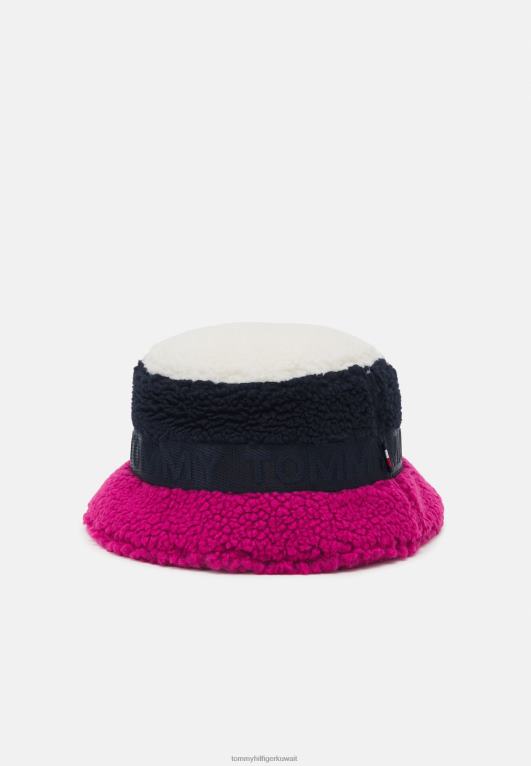 كتلة ألوان أرجوانية غريبة الأطوار Tommy Hilfiger الفتيات الشباب قبعة دلو قبعة 446445625