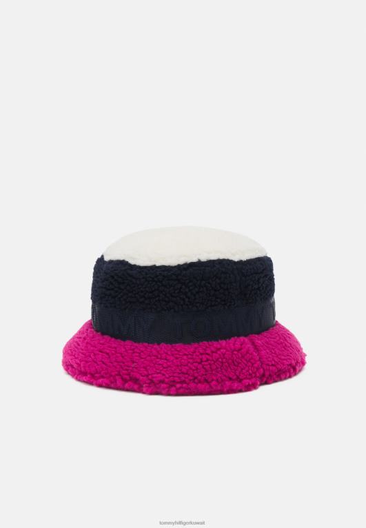 كتلة ألوان أرجوانية غريبة الأطوار Tommy Hilfiger الفتيات الشباب قبعة دلو قبعة 446445625