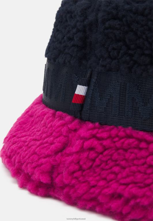 كتلة ألوان أرجوانية غريبة الأطوار Tommy Hilfiger الفتيات الشباب قبعة دلو قبعة 446445625