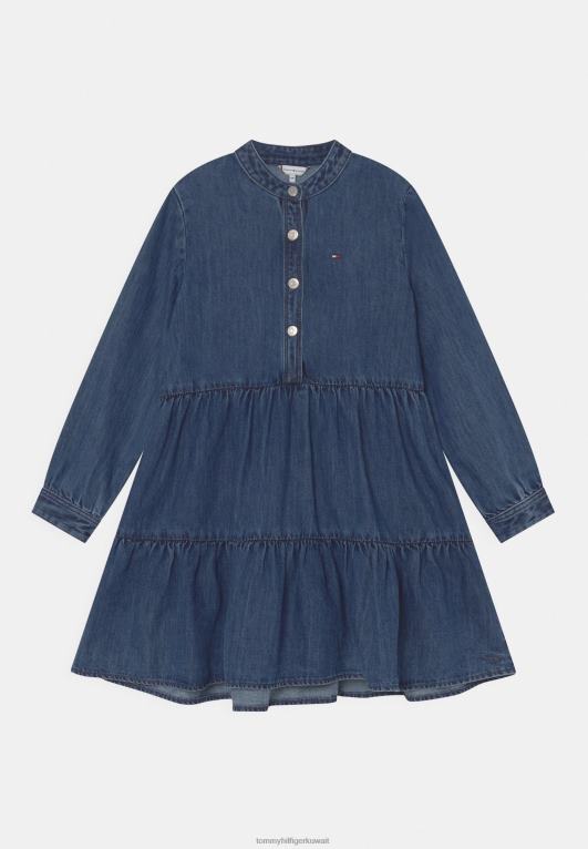 الدنيم الأزرق Tommy Hilfiger فستان الدنيم 446445626