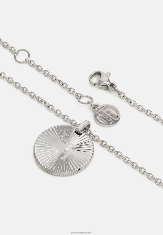 فضية اللون Tommy Hilfiger قلادة عائلة الزهور الطازجة 446445638