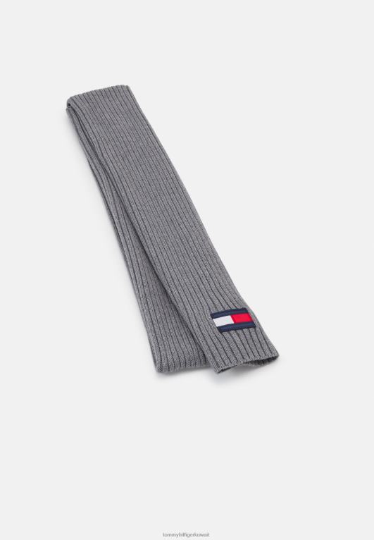 هيذر رمادي فاتح Tommy Hilfiger وشاح العلم الكبير وشاح للجنسين 446445661