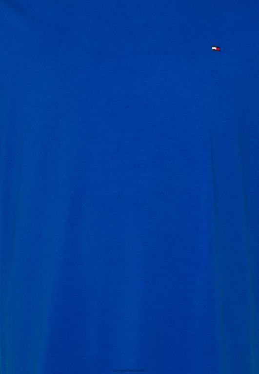 الجزيرة اليونانية الزرقاء Tommy Hilfiger تي شيرت أساسي قابل للتمدد 446445664