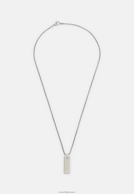 فضية اللون Tommy Hilfiger مسامير قلادة الأسرة 446445668