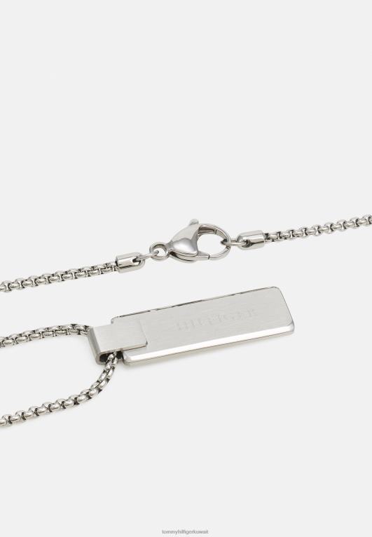 فضية اللون Tommy Hilfiger مسامير قلادة الأسرة 446445668